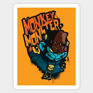 Monkey Monster Graffiti Magnet